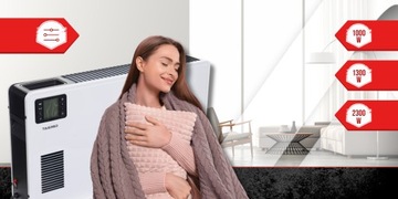 Конвектор с турбонаддувом. Пульт дистанционного управления, ЖК-таймер. Очень мощный, 2300 Вт. Большой.