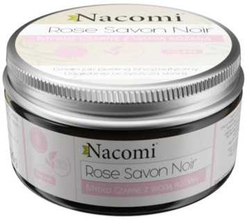 Nacomi Rose Savon Noir Mydło czarne z wodą różaną 120 g