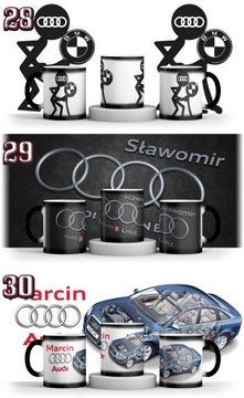 ВОЛШЕБНАЯ КРУЖКА AUDI + ИМЯ + КАРТОН