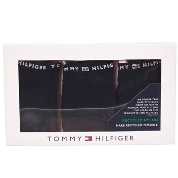 TOMMY HILFIGER DAMSKIE STRINGI THONG 3P BLACK r.XS