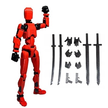 Multi-Jointed Movable Robot 3D Printed Mannequin Toyslucky T13 Dummy