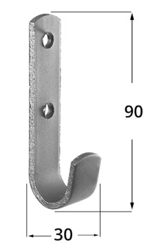 SMALL Hook универсальный гаражный крюк настенный кронштейн HMU 90x30 мм