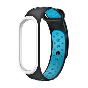 PASEK OPASKA PERFOROWANA DO MI BAND 3/4 | BLACK BLUE