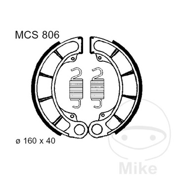 TRWMCS806 TRW SZCZĘKI HAM. MOTO. HONDA VT 750 C SHADOW (04-09) HONDA VT