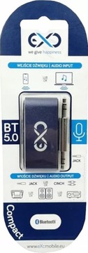 EXC COMPACT PRZENOŚNY TRANSMITER BLUETOOTH 5.0 ODBIORNIK ADAPTER AUX JACK