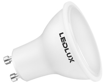 Светодиодная лампа GU10 5,5Вт = 50Вт SMD 3000К теплая Premium LEDLUX не мигает