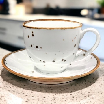 FILIŻANKA ZE SPODKIEM ALUMINA COTTAGE WHITE 300 ml PORCELANA BOGUCICE