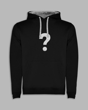 BLUZA Z KAPTUREM - ZNAK ZAPYTANIA Czarny M