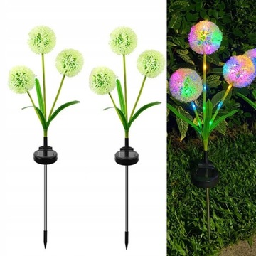2 x LAMPA SOLARNA OGRODOWA DMUCHAWIEC LED 70CM