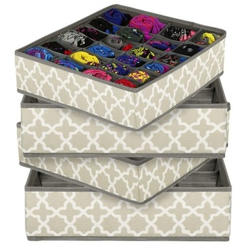 4x ЯЩИКА-ОРГАНИЗАТОРА, ШКАФ ДЛЯ БЕЛЬЯ, НОСКИ, 24 ОТДЕЛЕНИЯ, СЕПАРАТОР