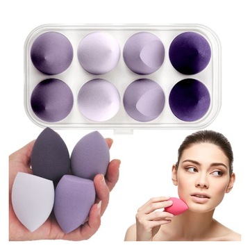 Набор спонжей для макияжа Blender 8 шт. Фиолетовый.