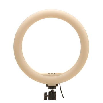 LAMPA PIERŚCIENIOWA RING LED 20cm SELFIE makijaż DO STREAMINGU wejście USB