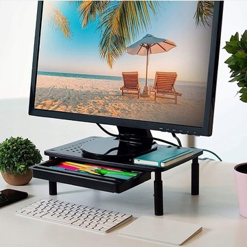 ПОДСТАВКА ДЛЯ МОНИТОРА, НОУТБУКА, ПРИНТЕРА С ВЫДВИЖНЫМ ЯЩИКОМ