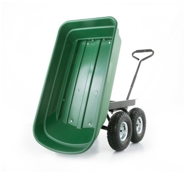 Садовая транспортная тележка тачка с прицепом-самосвалом HIGHER 350кг 75л