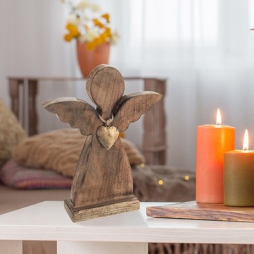 Деревянная фигурка рождественского ангела МАНГО 27х30 см