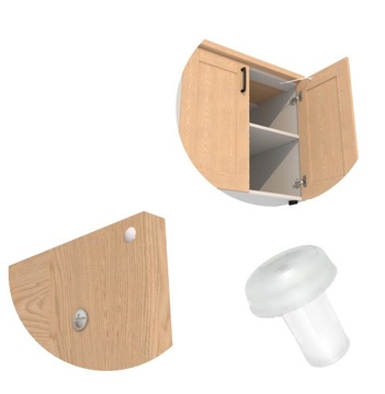 WBIJANY ODBOJNIK SILIKONOWY AMORTYZATOR DO DRZWICZEK FI 5 x 9 MM, 20 SZT.