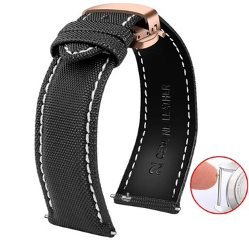 20mm 21mm 22mm 23mm 24mm Nylon Leather Watchband For Tag Heuer Citizen Seik