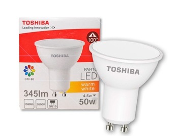 ** Żarówka LED TOSHIBA GU10 4,5W 345lm b.ciepła**