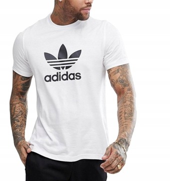 2990 KOSZULKA MĘSKA ADIDAS ORIGINALS TREFOIL T-SHIRT BAWEŁNIANA BIAŁA XS