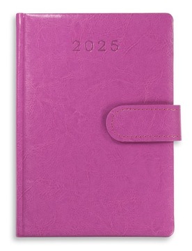 KALENDARZ KSIĄŻKOWY Z ZAPIĘCIEM A5 TERMINARZ DZIENNY 2025 RÓŻOWY SYDNE