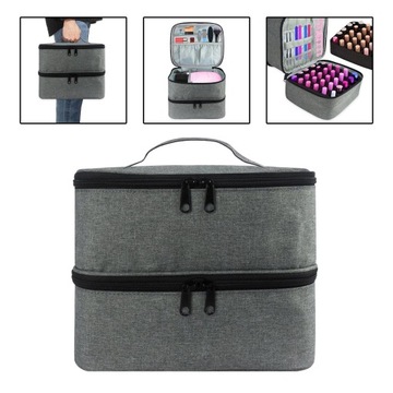 Двухслойная сумка для хранения лака для ногтей, вмещает 30 штук.