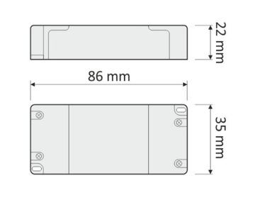 БЛОК ПИТАНИЯ СВЕТОДИОДОВ 7Вт 12В БЕЗ ПРОВОДОВ СТАНДАРТ ПЛЮС