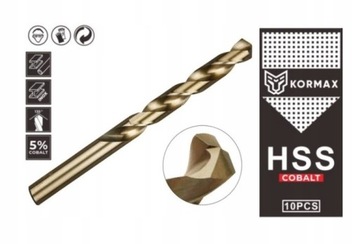 Сверло по металлу 4,0 мм HSS Co5 кобальт Kormax 1 шт.