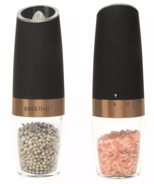 MYŁYNKI DO SOLI I PIEPRZU GRAWITACYJNE CZARNE