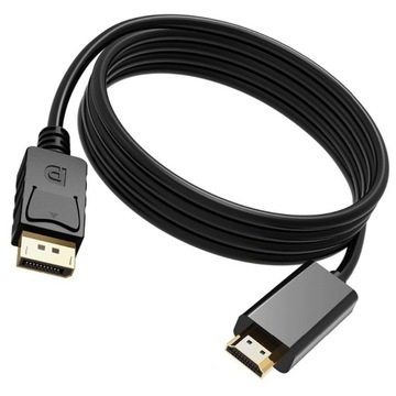 KABEL ADAPTER PRZEWÓD DISPLAY PORT DISPLAYPORT DP do HDMI KONWERTER 1,8M