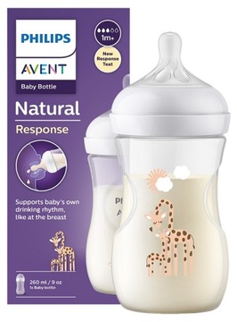 PHILIPS AVENT BUTELKA ANTYKOLKOWA RESPONSYWNA NATURAL 3 RESPONSE 260ML 1M+