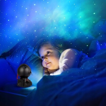 GALAXY NIGHT LIGHT ASTRONAUT DESIGN WIELE OŚWIETLENIA | ALLEGRO