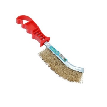 Проволочная щетка, латунная пластиковая ручка. (120)