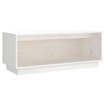 SZAFKA POD TELEWIZOR BIAŁA 90X35X35CM DREWNO SOSNO