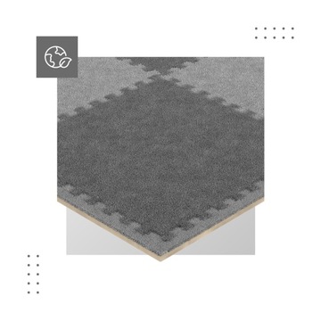 Складной плюшевый развивающий коврик для детей PUZZLE TULANO Gioco 45 Grey