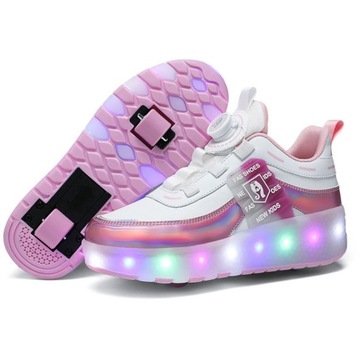 2024 NOWY MODNA SWIECACE BUTOROLKI BUTY Z ROLKAMI LED ROLKI
