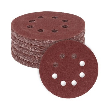 50 ШЛИФОВАЛЬНЫХ ДИСКОВ БУМАГА С ОТВЕРСТИЯМИ VELCRO 125 P180