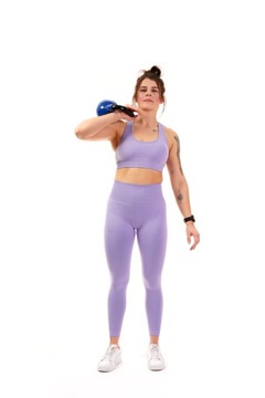 Damski komplet UniquYou Violet L treningowy zestaw top legginsy HIT
