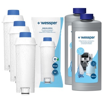 2x Odkamieniacz Wessper CleanMax 0,5L + 3x filtr AquaLunga