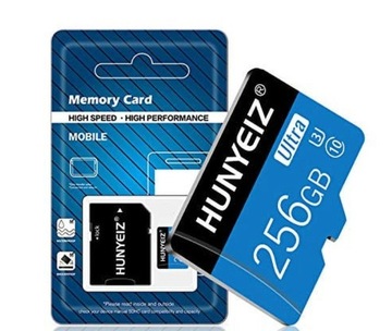 Карта Micro SD с адаптером класса 10, емкостью 256 ГБ