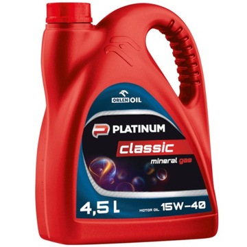 Orlen Oil Olej silnikowy PLATINUM CLASSIC GAS MINERAL 15W-40 | 4,5L