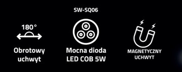 Светодиодная лампа для мастерской LETHE 5W с держателем