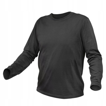 T-SHIRT KOSZULA ROBOCZA MĘSKA BAWEŁNIANA DŁUGI RĘKAW GRAFITOWA 2XL ( 58 )