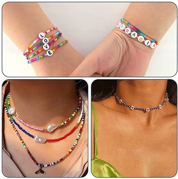 Набор акриловых бусин для изготовления браслетов.