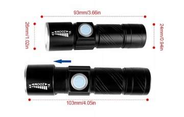 Мощный светодиодный фонарик с зарядкой через USB.