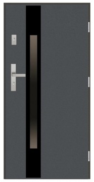 Drzwi zew. 72mm SI22CP BLACK Czyste pow Ud=1,3 90P