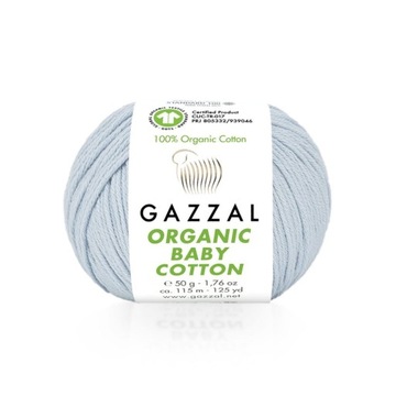 Włóczka GAZZAL ORGANIC BABY COTTON - 417 błękit