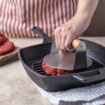 ПРЕСС ДЛЯ МЯСА SMASH BURGER 14 СМ ДАВЛЕНИЕ НЕРЖАВЕЮЩЕЙ СТАЛИ ДАВЛЕНИЕ