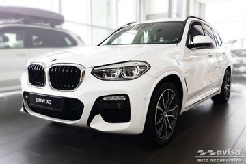 Накладка на бампер Черный BMW X3 G01 (без М-пакета) 2017-2021, FL2021->