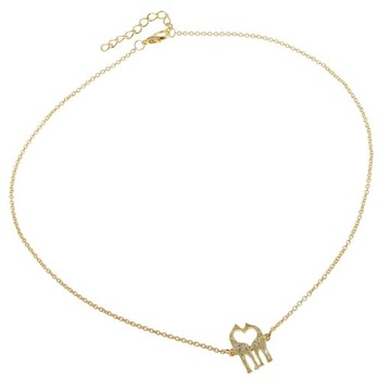 Giraffe Pendant Necklace Golden