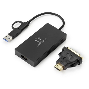 Karta graficzna Renkforce USB-C 5Gbps HDMI DVI